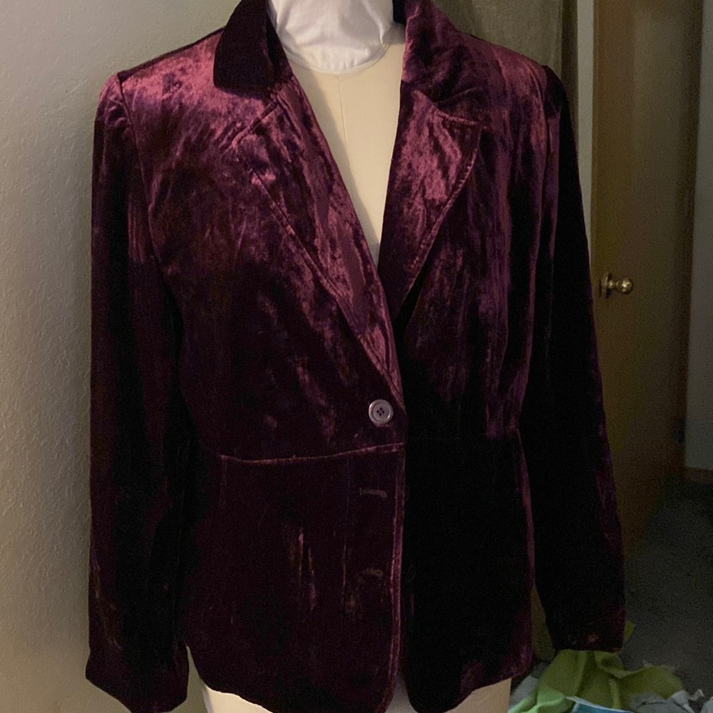 Lane Bryant velvet suit jacket blazer size 18